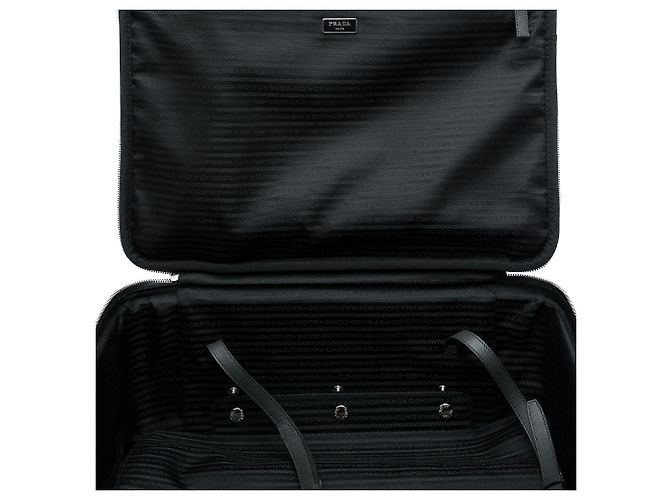 Prada Black Saffiano Rolling Trolley Suitcase - view 5
