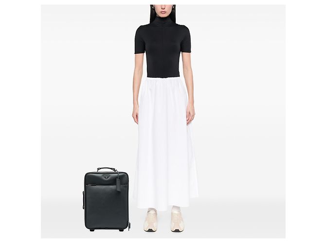 Prada Black Saffiano Rolling Trolley Suitcase - view 6