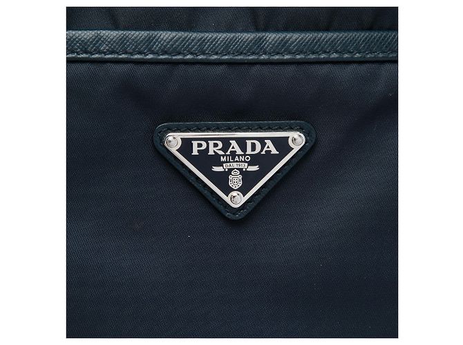 Prada Blue Tessuto Zip Top Crossbody Navy blue - view 5
