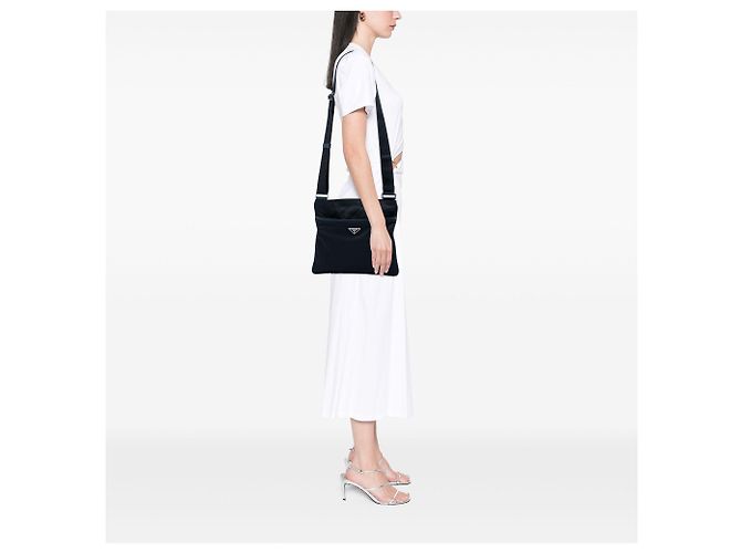 Prada Blue Tessuto Zip Top Crossbody Navy blue - view 6