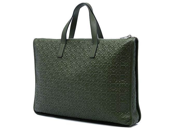 Borsetta Toledo in pelle goffrata Anagram verde LOEWE Verde scuro - vista 2