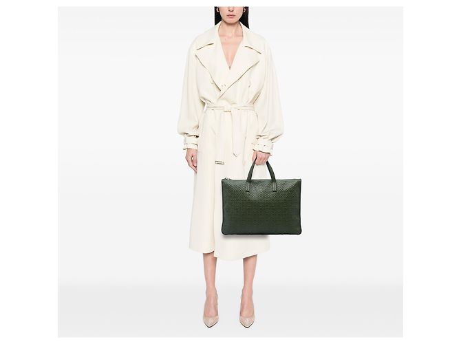 Borsetta Toledo in pelle goffrata Anagram verde LOEWE Verde scuro - vista 5