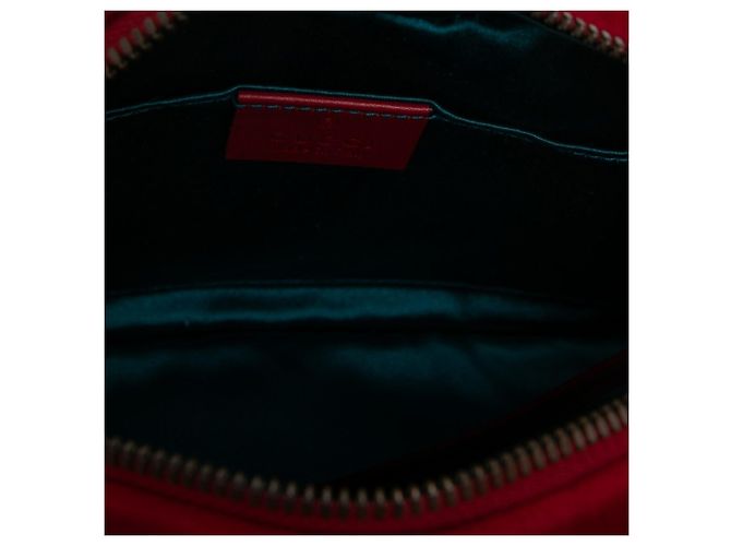 Gucci Borsa a tracolla Small GG Marmont Matelassé in velluto rosso - vista 4