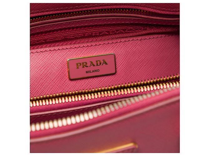 Borsa Prada Pink Medium Saffiano Lux Promenade Satchel Rosa - vista 5