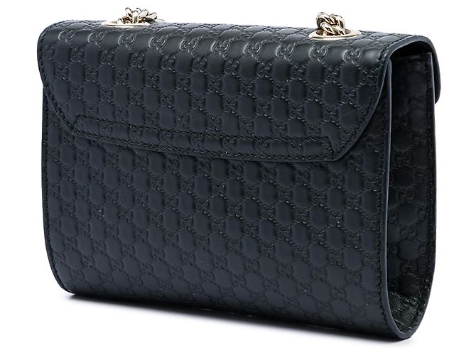 Gucci Mini Microguccissima Emily Crossbody Negro - vista 2