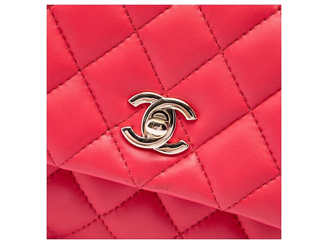 Clutch Chanel Pink Quilted Lambskin Fold Up Again Rosa - vista 5