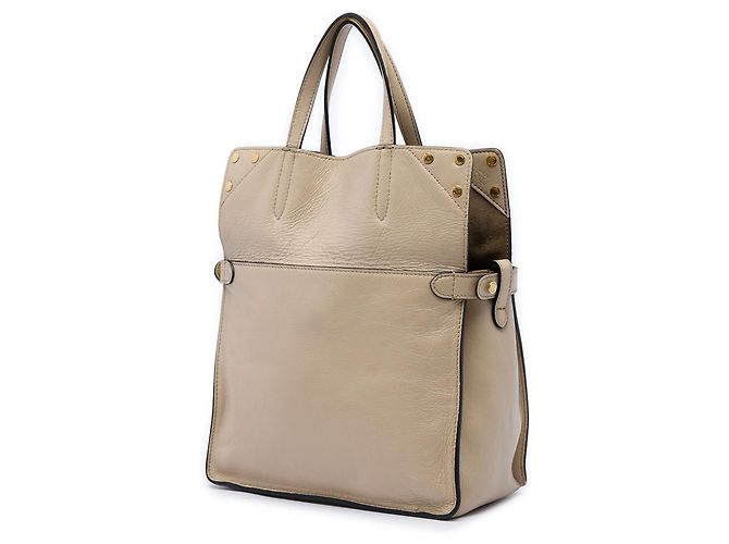 Borsa Satchel Fendi Grace in Vitello e Camoscio Beige - vista 2