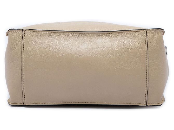 Borsa Satchel Fendi Grace in Vitello e Camoscio Beige - vista 3