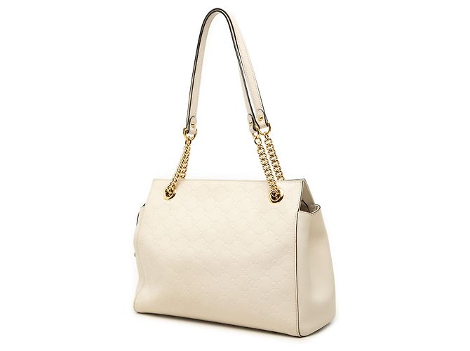 Bolsa de Ombro Soft Guccissima Medium branca Gucci Branco - vista 2