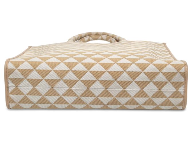 Prada Beige Large Triangolo Jacquard Symbole Tote - Ansicht 3