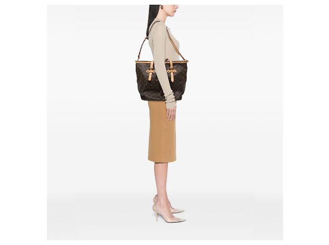 Louis Vuitton Brown Monogram Palermo GM Marron - vue 6