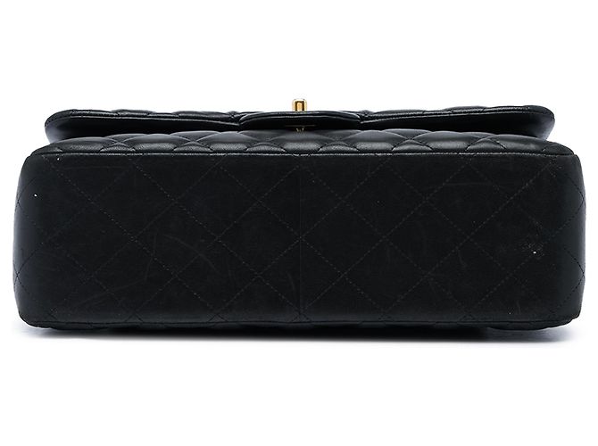Chanel Black Jumbo Classic Lambskin Double Flap Schwarz - Ansicht 3