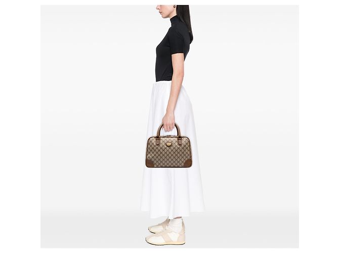 Borsa a mano Gucci Beige GG Supreme - vista 7