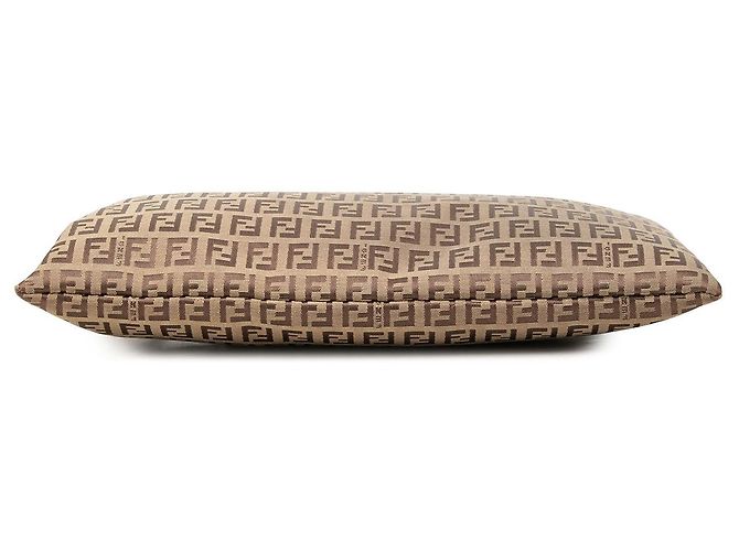 Borsa a tracolla Fendi in tela Zucchino marrone Marrone chiaro - vista 3