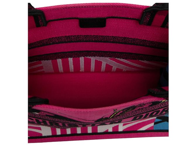 Dior Pink Medium Embroidered Canvas Butterfly D Jungle Pop Book Tote - Ansicht 4