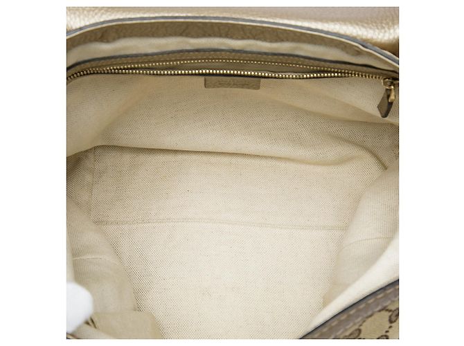 Gucci Bella Klappentasche aus beigem GG Canvas - Ansicht 3