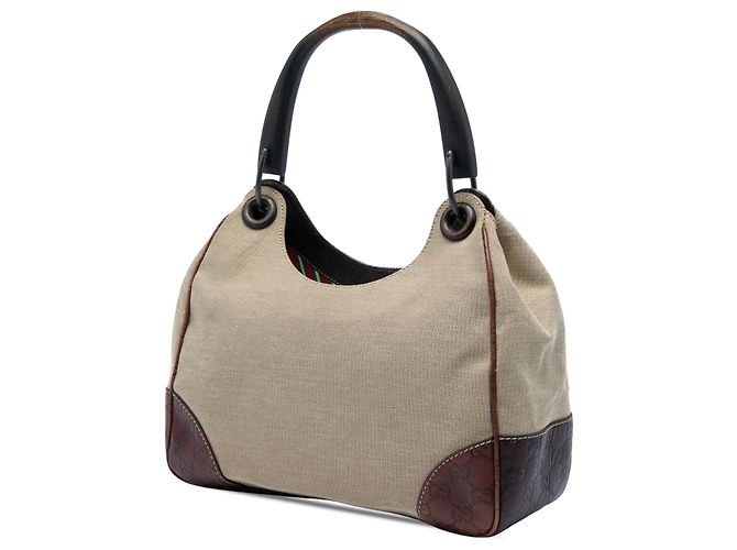 Borsa a tracolla Colbert in tela beige con rifiniture Guccissima Gucci - vista 2