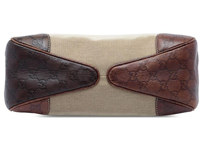 Borsa a tracolla Colbert in tela beige con rifiniture Guccissima Gucci - vista 3
