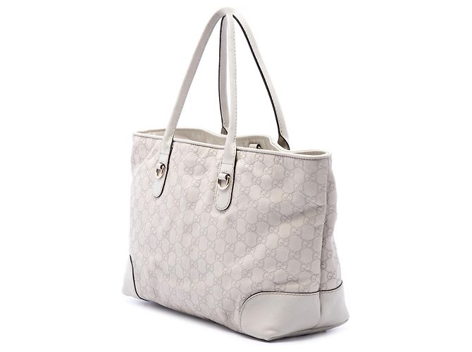Bolso Tote Gucci White Guccissima Heart Bit Blanco Blanco roto - vista 2