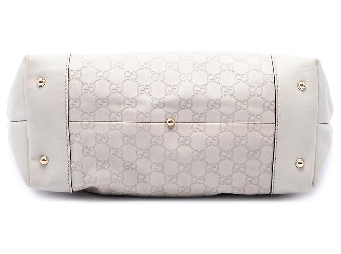 Bolso Tote Gucci White Guccissima Heart Bit Blanco Blanco roto - vista 3