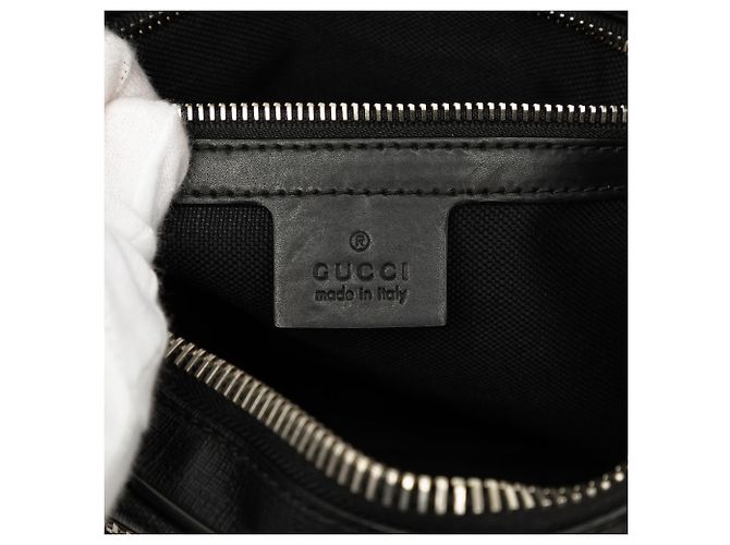 Gucci Black GG Supreme Web Belt Bag - view 5