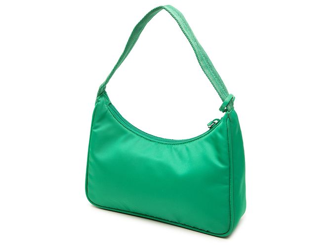 Borsa a tracolla Prada Mini Tessuto Re Edition 2000 Verde - vista 2