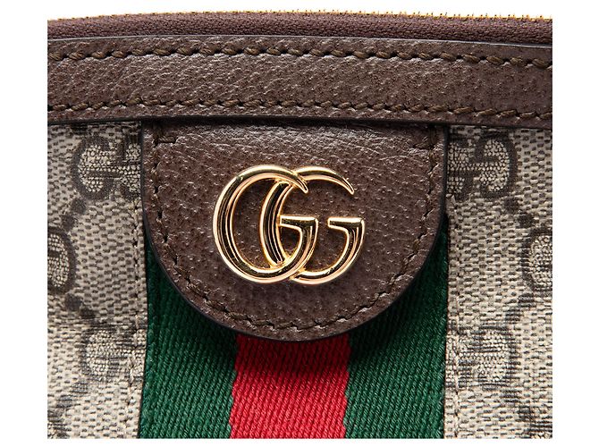 Gucci Beige Medium GG Supreme Ophidia Web Satchel - Ansicht 5