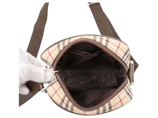 Burberry Beige House Check Canvas Crossbody - view 4