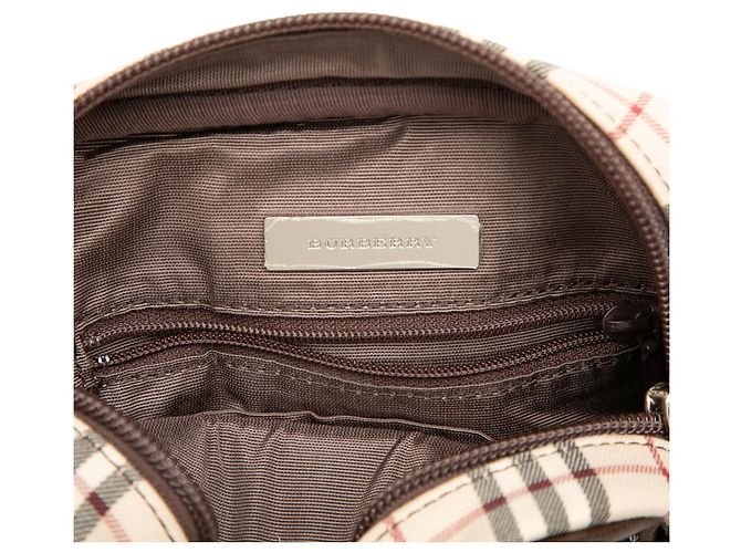 Burberry Beige House Check Canvas Crossbody - view 5