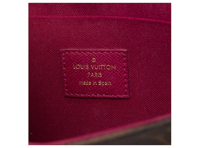 Louis Vuitton Brown Monogram Pochette Felicie Marrom - vista 5