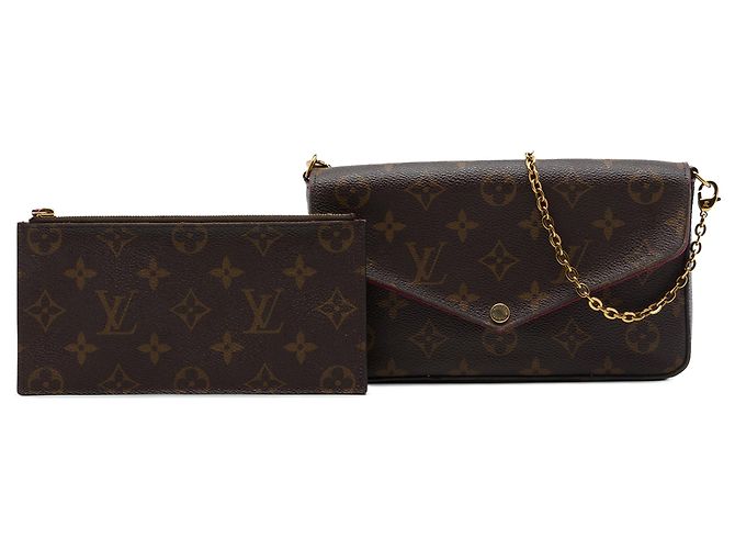 Louis Vuitton Brown Monogram Pochette Felicie Marrom - vista 7