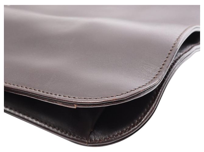Bolso de hombro Gucci de piel de becerro marrón Castaño Marrón oscuro - vista 10