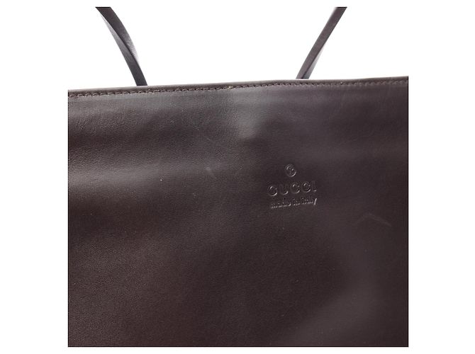Bolso de hombro Gucci de piel de becerro marrón Castaño Marrón oscuro - vista 7