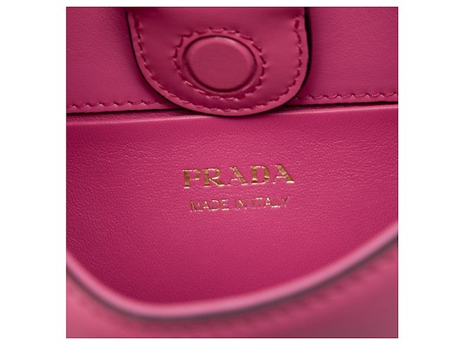 Bolso de hombro Cleo Prada en piel Spazzolato rosa - vista 5