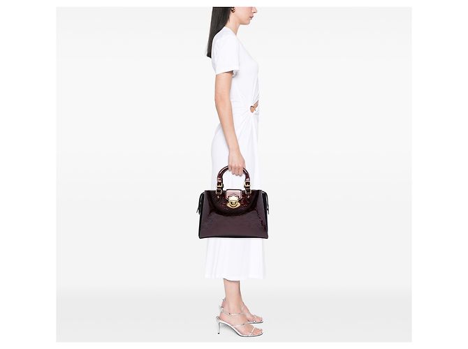 Louis Vuitton Purple Monogram Vernis Melrose Avenue Porpora - vista 5