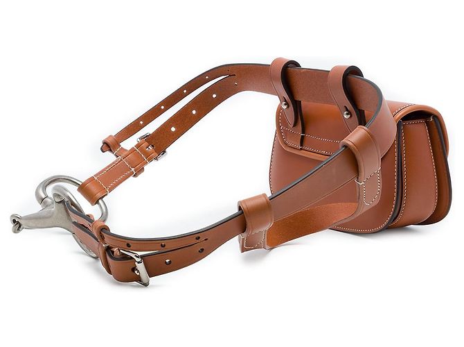 Borsa cintura Gucci Brown Mini Calfskin Bamboo 1947 Marrone - vista 2