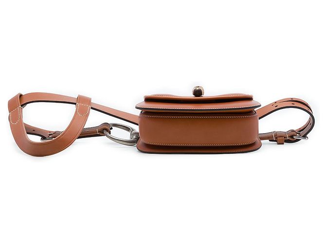 Borsa cintura Gucci Brown Mini Calfskin Bamboo 1947 Marrone - vista 3