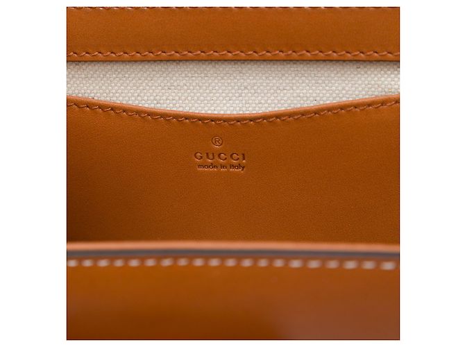 Borsa cintura Gucci Brown Mini Calfskin Bamboo 1947 Marrone - vista 5