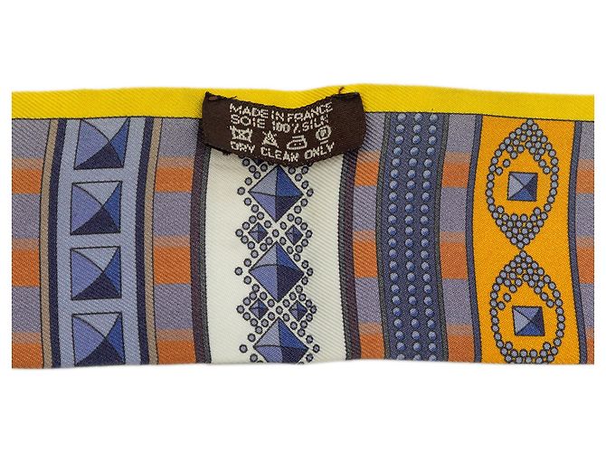 Hermès Blue Colliers de Chiens Seidentuch Twilly Blau - Ansicht 2