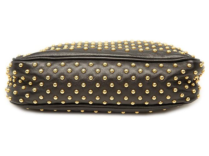 Clutch de piel con tachuelas negras Miu Miu Negro - vista 3