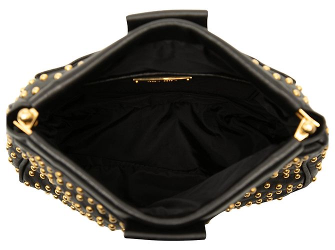 Clutch de piel con tachuelas negras Miu Miu Negro - vista 4