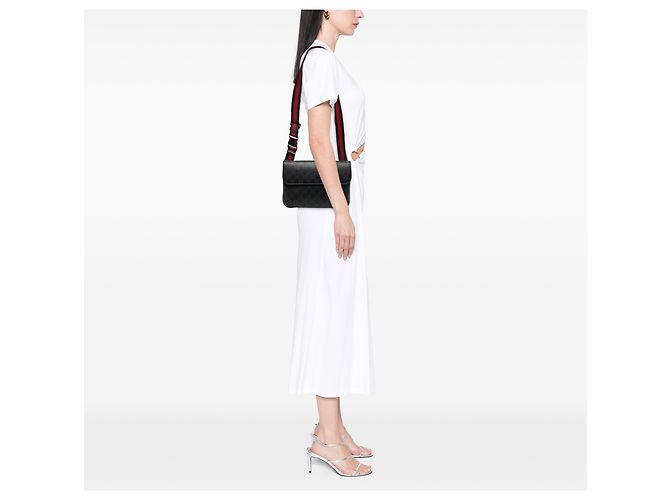 Gucci Black Small GG Supreme Web Gürteltasche Schwarz - Ansicht 5