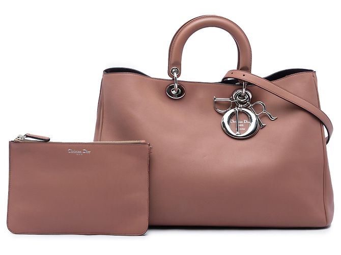 Bolso Diorissimo Dior Grande de piel de becerro rosa Dorado - vista 6
