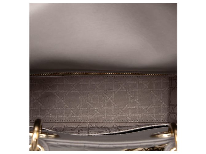Dior Brown Small Lambskin Cannage MyABCDior Lady Dior Marrom Taupe - vista 4