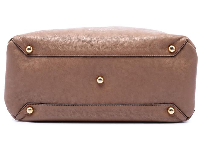 Sac Satchel Burberry Brown Medium en cuir de veau et House Check Banner Marron - vue 3