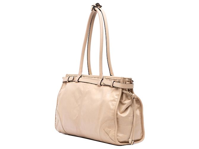 Bolso Bonnie Prada de piel de becerro Naplak beige Large - vista 2