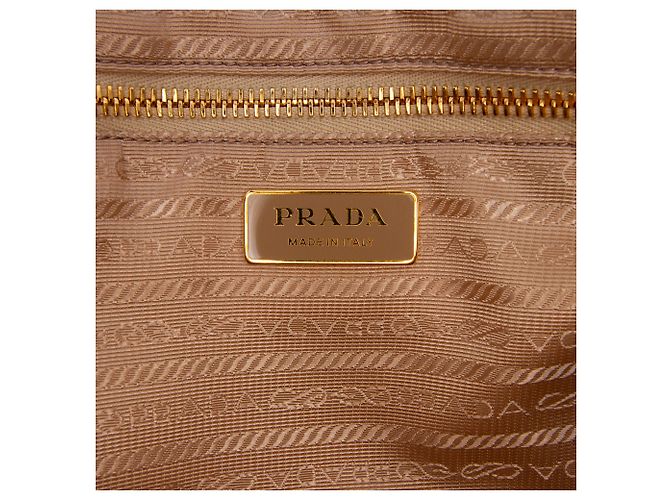 Bolso Bonnie Prada de piel de becerro Naplak beige Large - vista 5