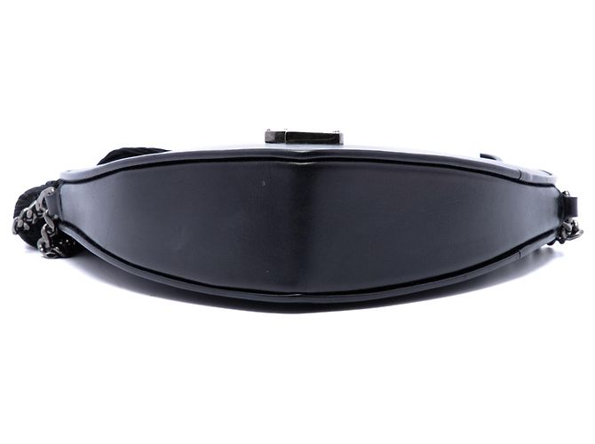 Autre Marque Borsa a tracolla Saint Laurent in pelle nera con monogramma a cuore e nappina Nero - vista 3