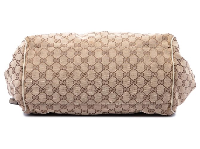 Borsa Gucci Beige GG Canvas Sukey Satchel - vista 3