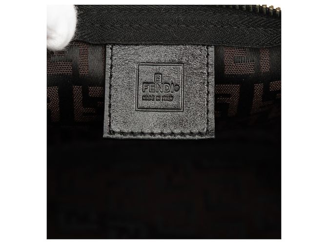 Borsa a mano Fendi in tela Zucchino marrone - vista 5